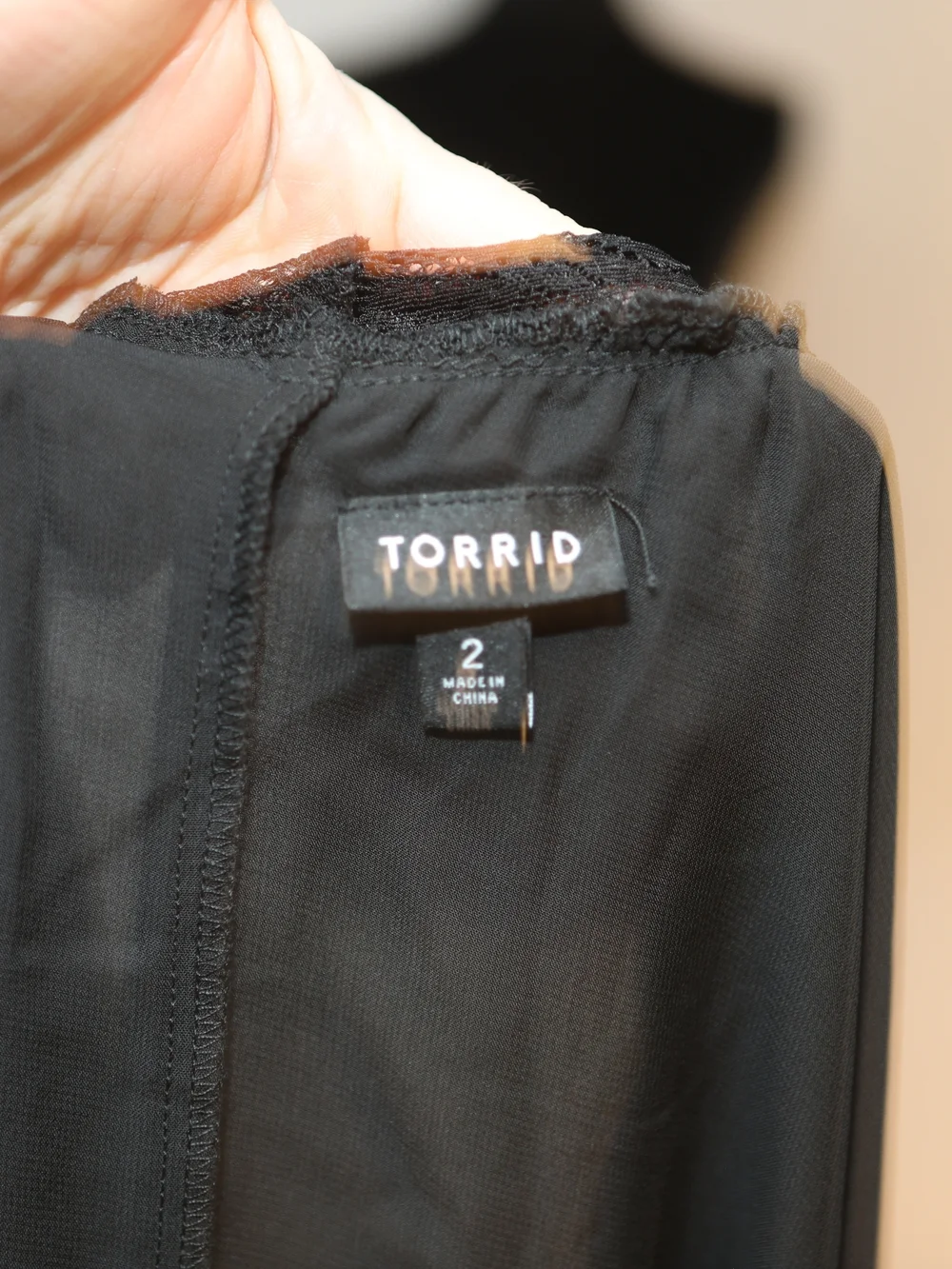 Torrid Black Sheer Lined Skirt - Picture 4 of 4